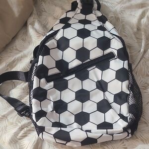 Source Unknown Black and White Hexagon Crossbody Bag
